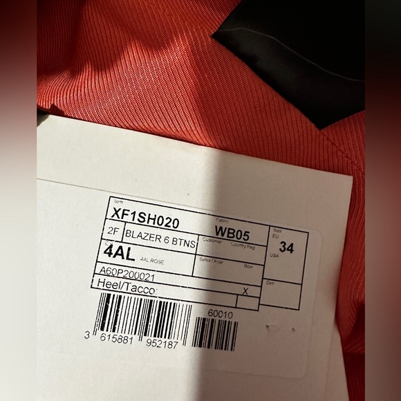 New Balmain Double-Breasted Wool Salmon Pink Blazer Size 34 - Picture 10 of 16